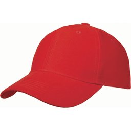 Promocap Heavy Brushed 6 Panel Cap rood