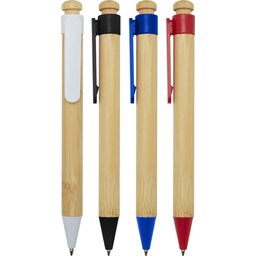 Rattan balpen van bamboe en gerecycled plastic (zwarte inkt)