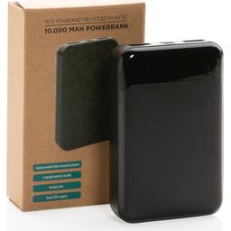 RCS standaard recycled plastic 10.000 mAh powerbank-verpakking