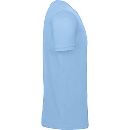Ringgesponnen T-shirt-hemelblauw zijkant