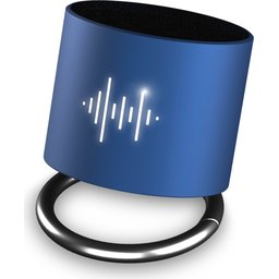 S26 speaker 3W voorzien van ring met oplichtend logo-blauw