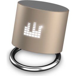 S26 speaker 3W voorzien van ring met oplichtend logo-goud