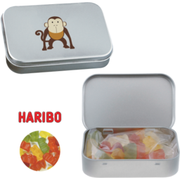 Scharnierblik met Haribo gummibeertjes snoepgoed