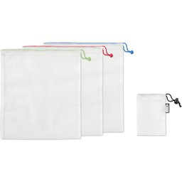 Set van 3 R-PET fruitzakken bedrukken