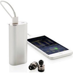 True wireless oordoppen met powerbank - 2O00 mAh