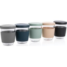 Ukiyo borosilicaat glas met siliconen deksel en sleeve-assortiment