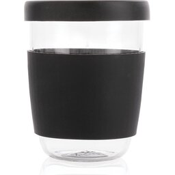 Ukiyo borosilicaat glas met siliconen deksel en sleeve-zwart-zijkant