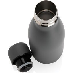 Unikleur vacuum roestvrijstalen fles 260ml-grijs open
