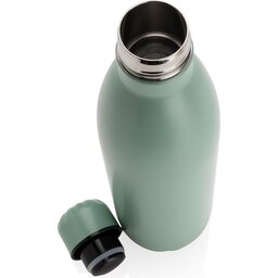Unikleur vacuum roestvrijstalen fles 750ml-groen open