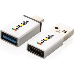 USB A en USB C adapter set-bedrukt