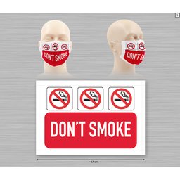 Wasbaar stoffen mondmasker met bedrukking naar keuze 9