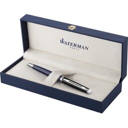 Waterman Hemisphere balpen met kleurblokken en palladium afwerking (blauwe inkt) - Blauw : Zwart - 3
