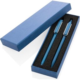 X6 pen set-blauw doosje