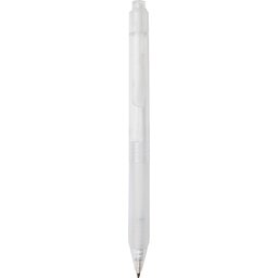 X9 frosted pen met siliconen grip - wit - voorzijde
