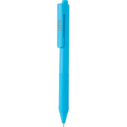 X9 pen met siliconen grip-lichtblauw gepersonaliseerd