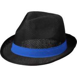 Zwarte Trilby hoed met gekleurd lint naar keuze