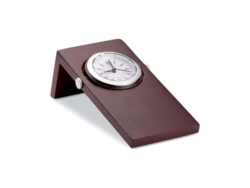 Mahogany Wood Desk Clock Wall Clocks Time Weather Mahogany Wood Desk Clock