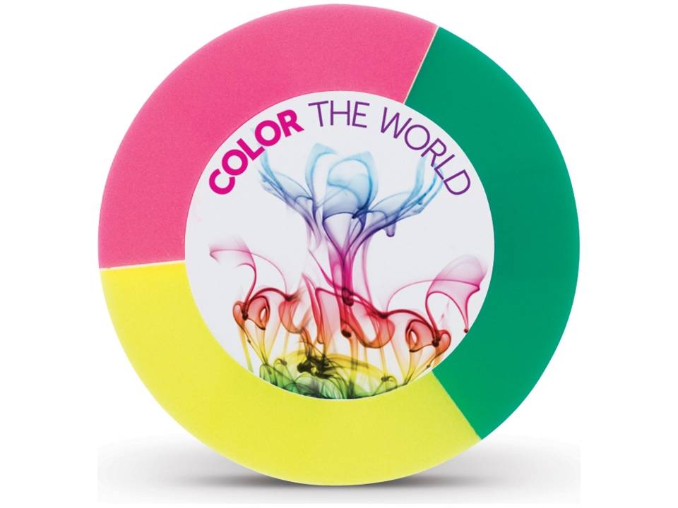 Surligneur rond 3 couleurs