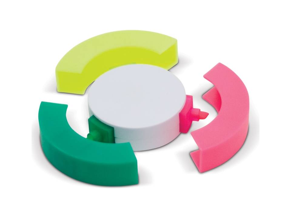 Surligneur rond 3 couleurs 3