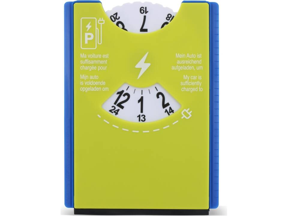 Disque de stationnement grattoir  de glace bleu - vert 1