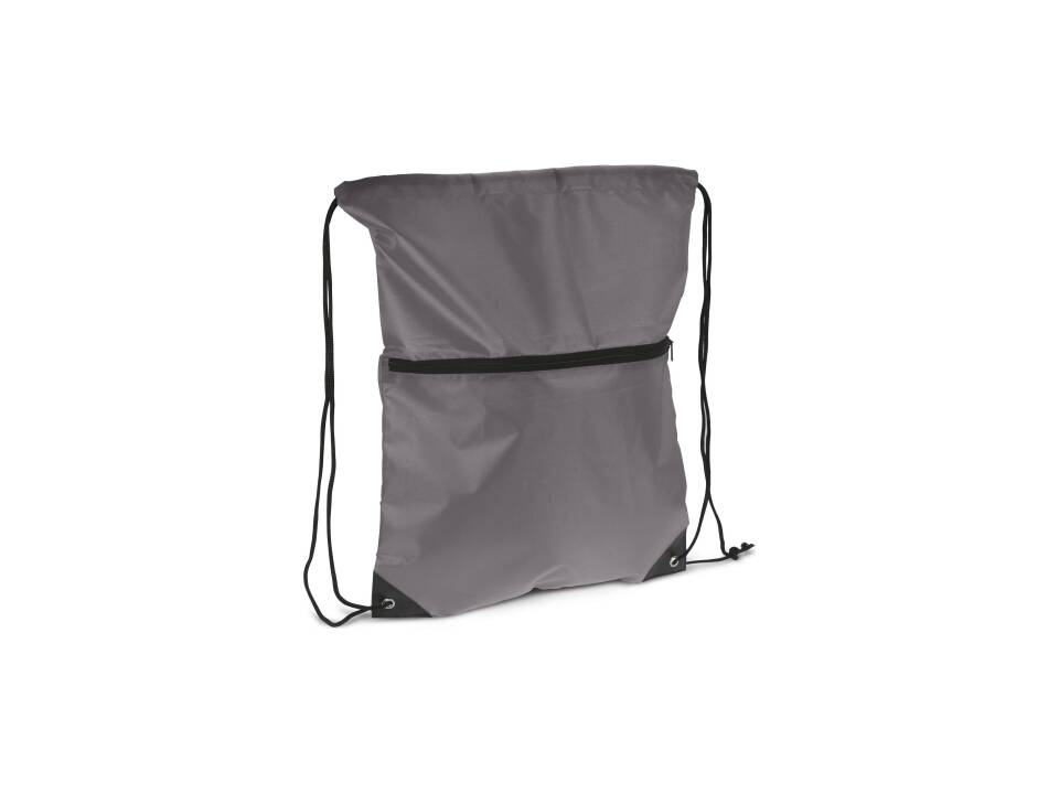 Sac à cordon 210T R-PET avec fermeture éclair 6