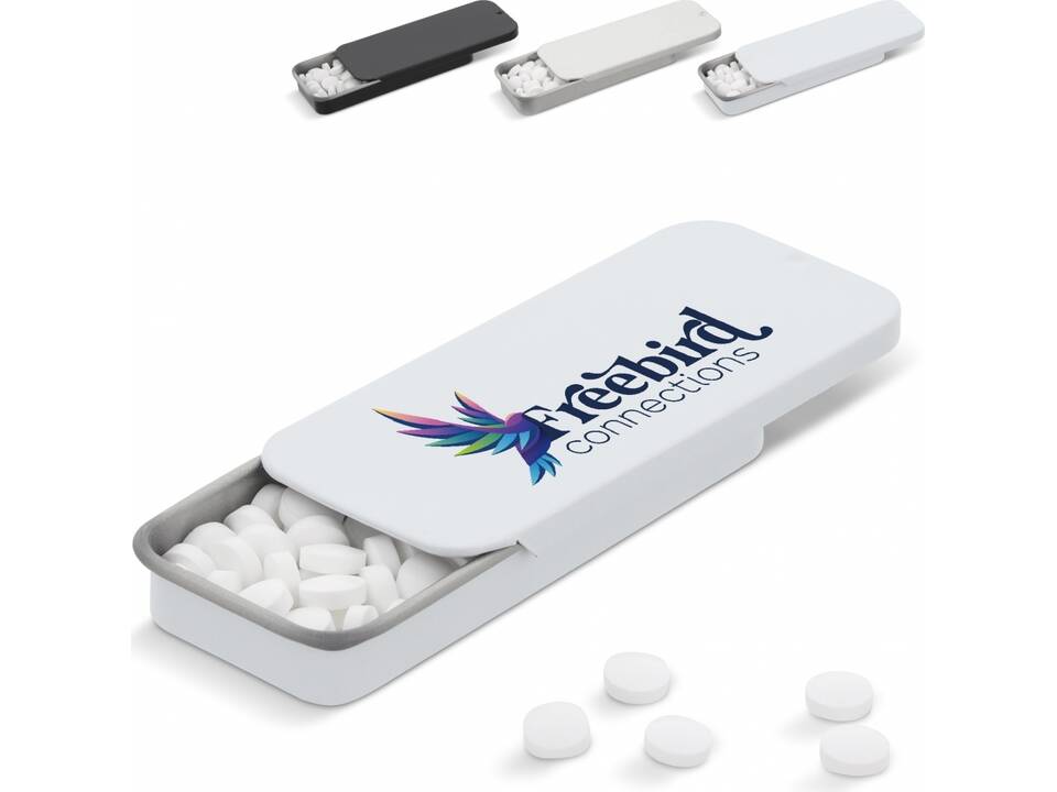 Mini boîte à menthe coulissante