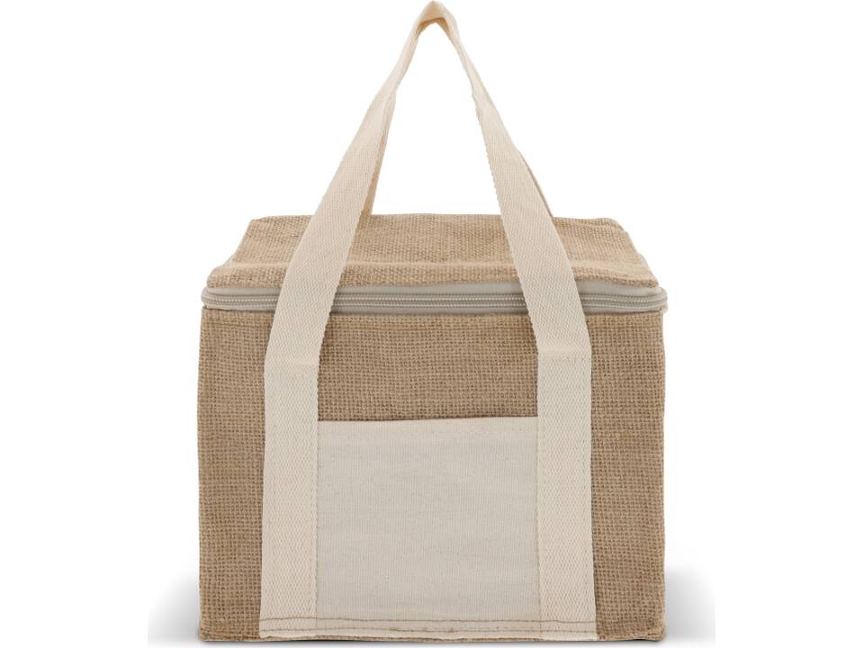 Sac isotherme Jute/coton 22x18x18cm 2
