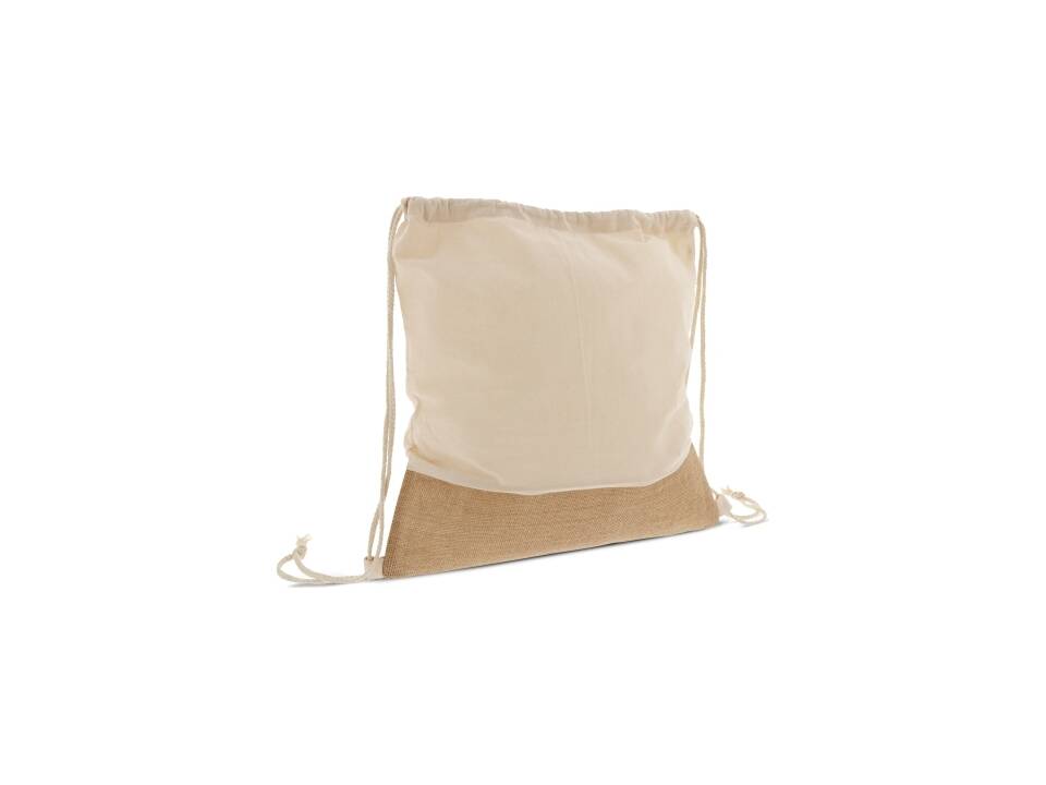 Sac à cordon Jute avec cordons en coton 38x41cm 1