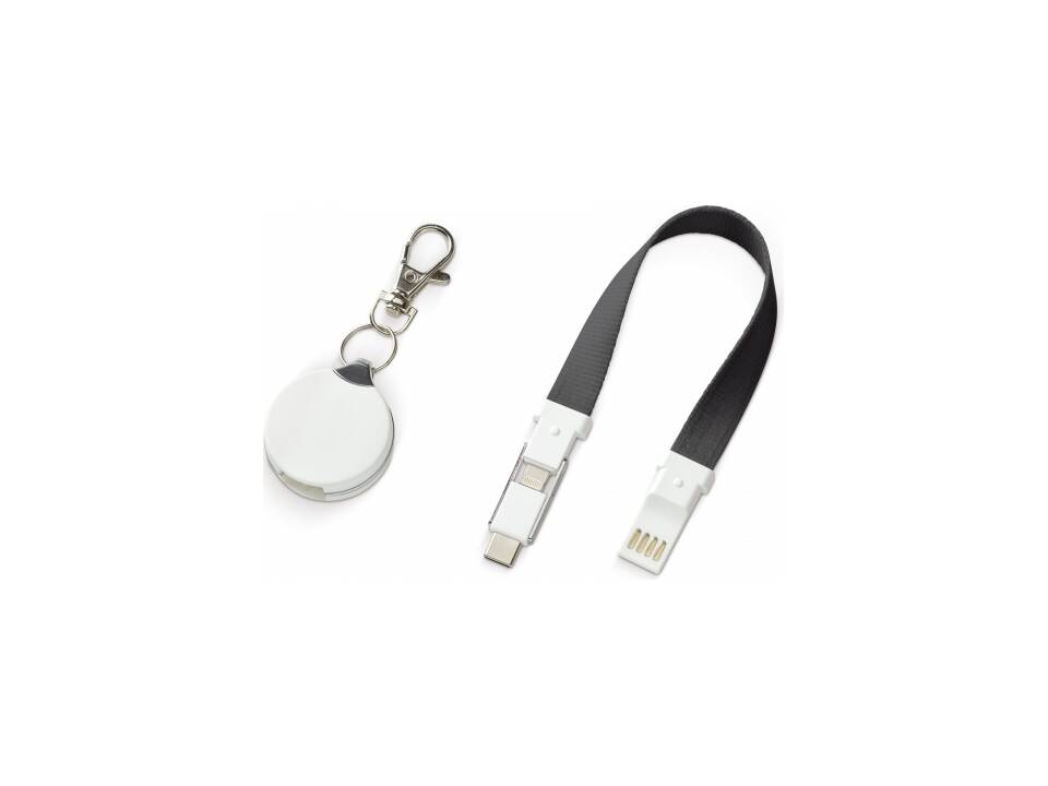Porte-clé avec câble de recharge 3-en-1 2