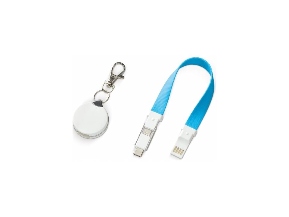 Porte-clé avec câble de recharge 3-en-1 3