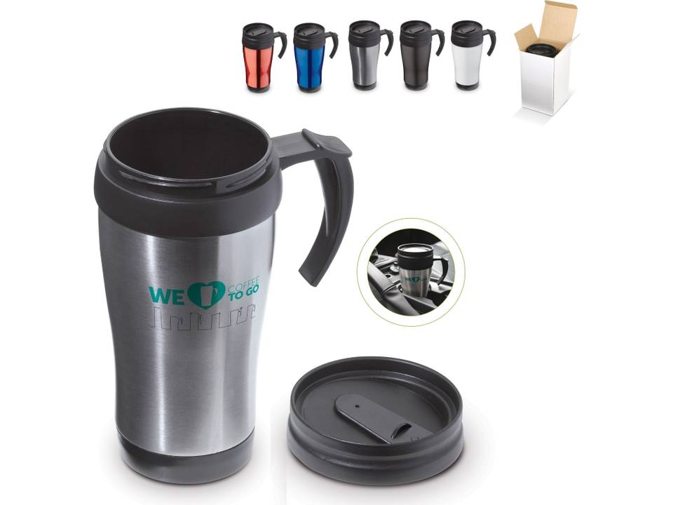 Mug métallique voiture 350ml 1