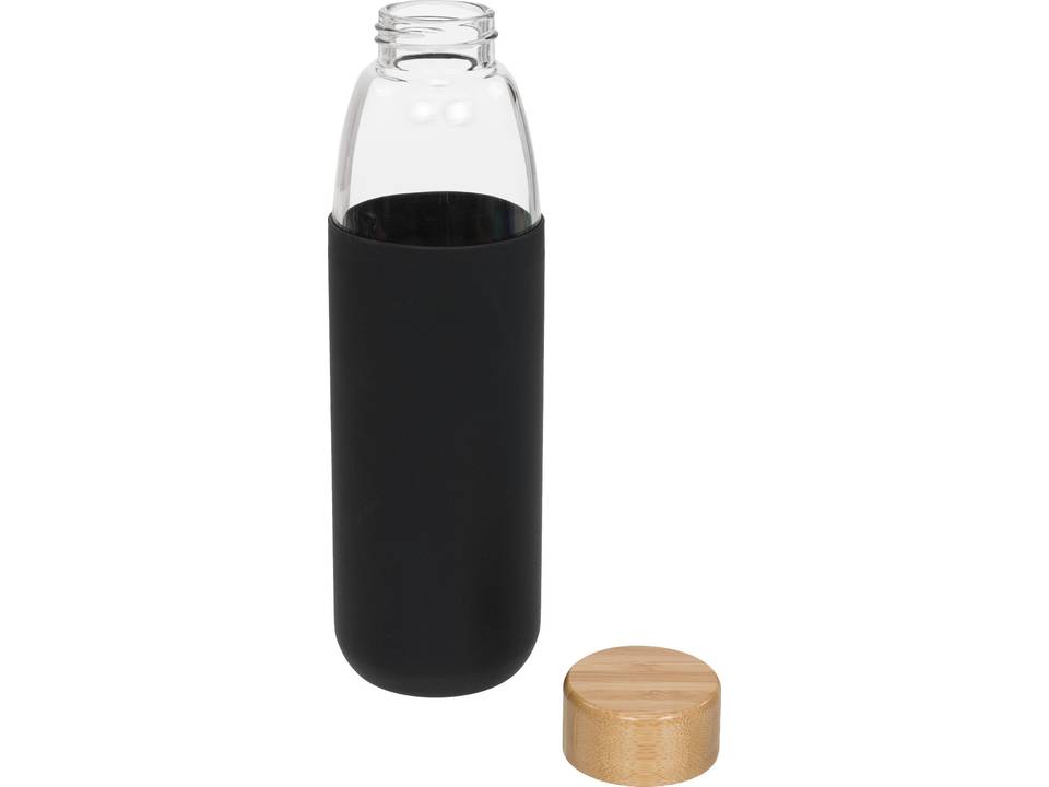 Bouteille sport en verre de 540 ml avec couvercle en bois Kai 3