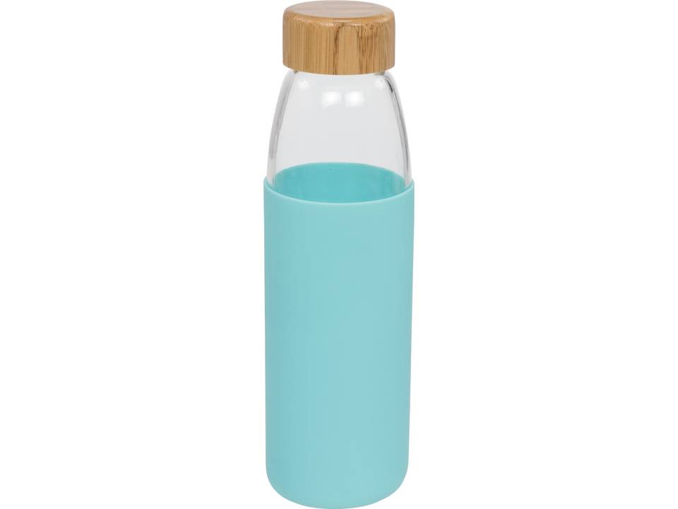 Bouteille sport en verre de 540 ml avec couvercle en bois Kai 14