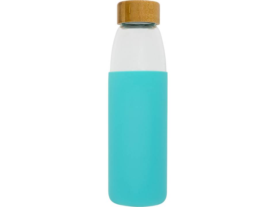 Bouteille sport en verre de 540 ml avec couvercle en bois Kai 12
