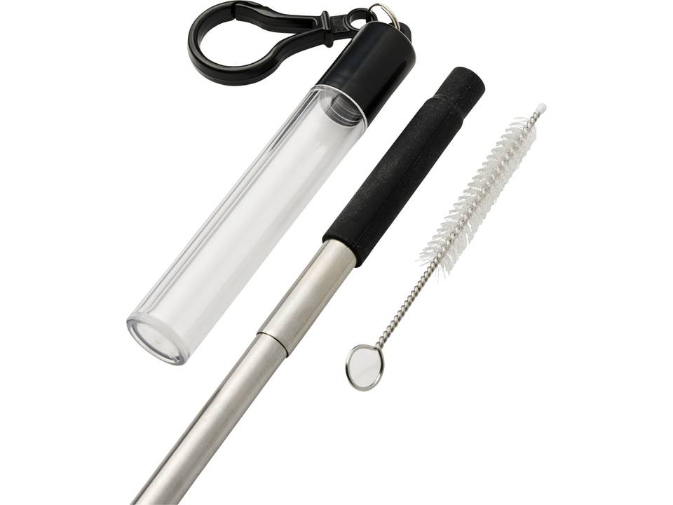 Porte-clés et paille réutilisable en acier inoxydable Zeya 4