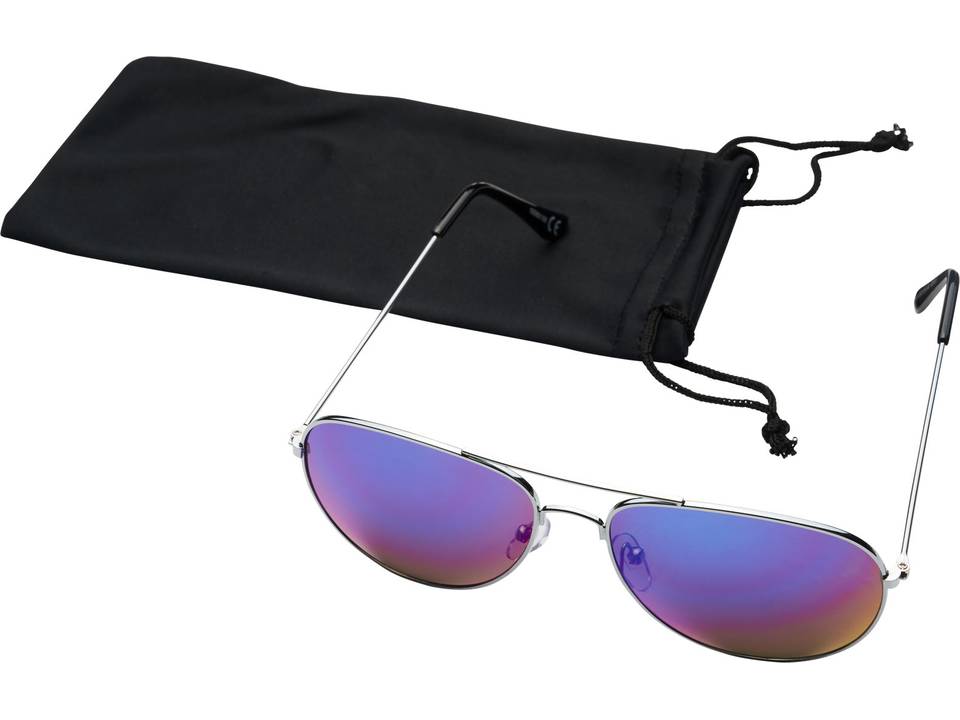 Lunettes de soleil Aviator avec verres réfléchissants colorés 10