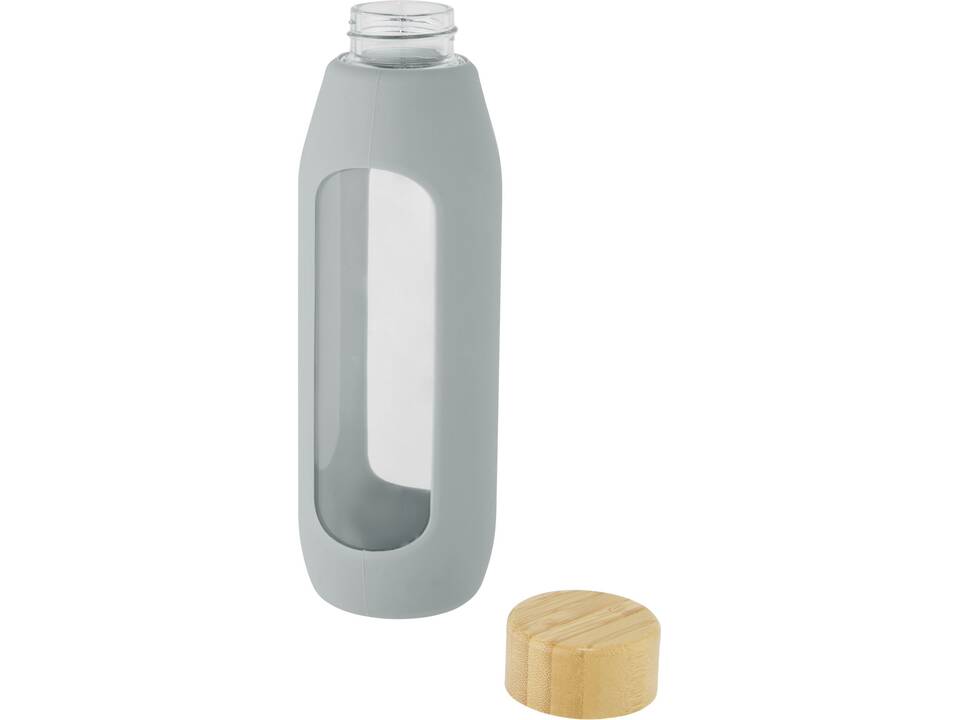 Bouteille Tidan de 600 ml en verre borosilicate avec grip en silicone 23
