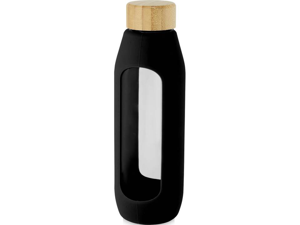 Bouteille Tidan de 600 ml en verre borosilicate avec grip en silicone 32