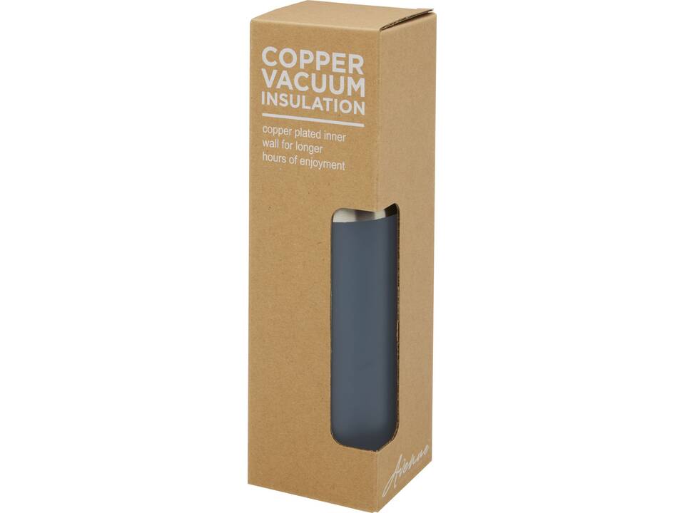 Bouteille Hulan de 540 ml en acier inoxydable avec  cuivre et isolation par le vide avec couvercle en bambou 12