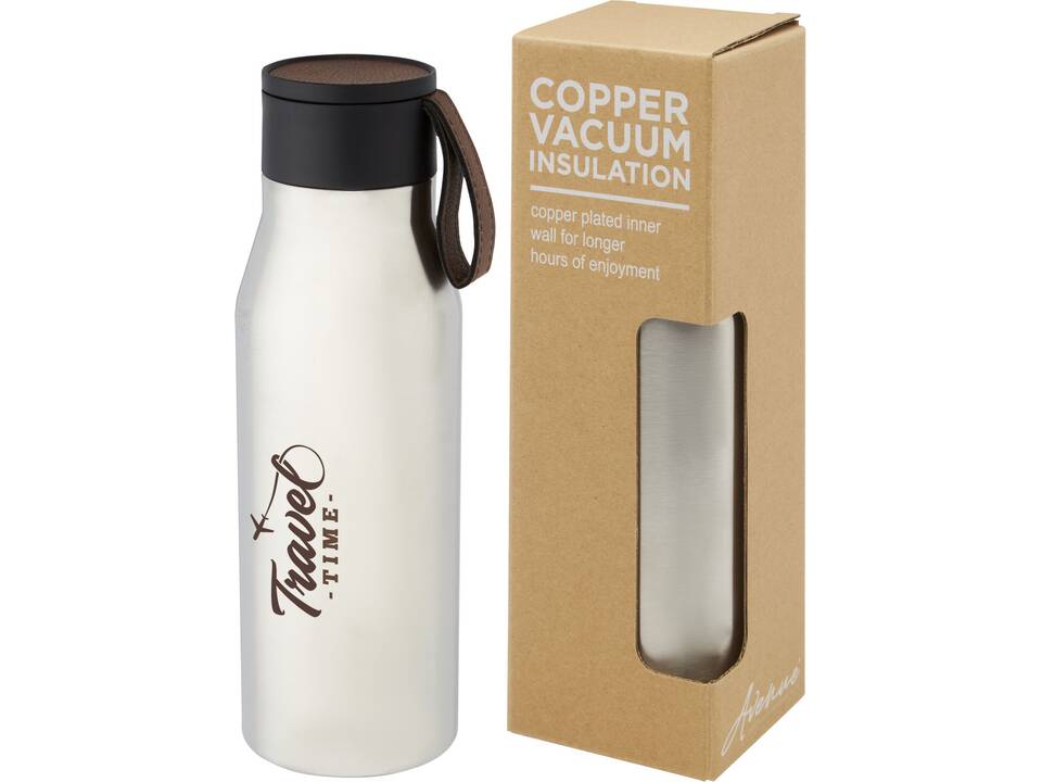 Bouteille Ljungan de 500 ml en acier inoxydable avec cuivre et isolation par le vide, avec dragonne et couvercle en PU 2