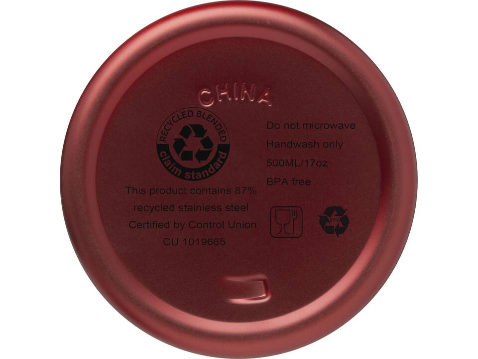 Bouteille isotherme sous vide Vasa de 500 ml en cuivre et acier inoxydable recyclé certifié RCS 25