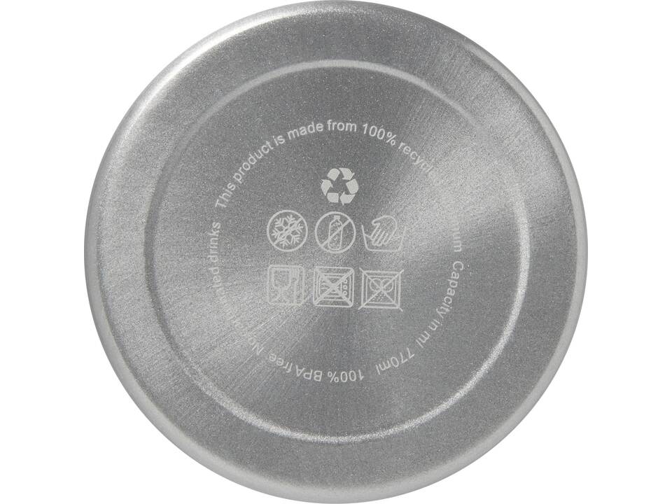 Bouteille d'eau Oregon de 770 ml en aluminium recyclé certifié RCS avec mousqueton 18