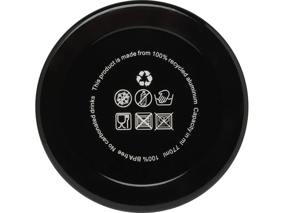 Bouteille d'eau Oregon de 770 ml en aluminium recyclé certifié RCS avec mousqueton 23