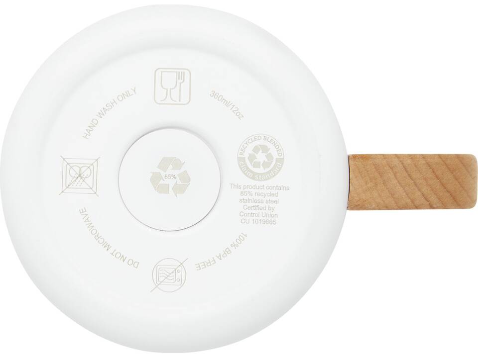 Tasse Bjorn de 360 ml en acier inoxydable recyclé certifiée RCS avec isolation sous vide en cuivre 5