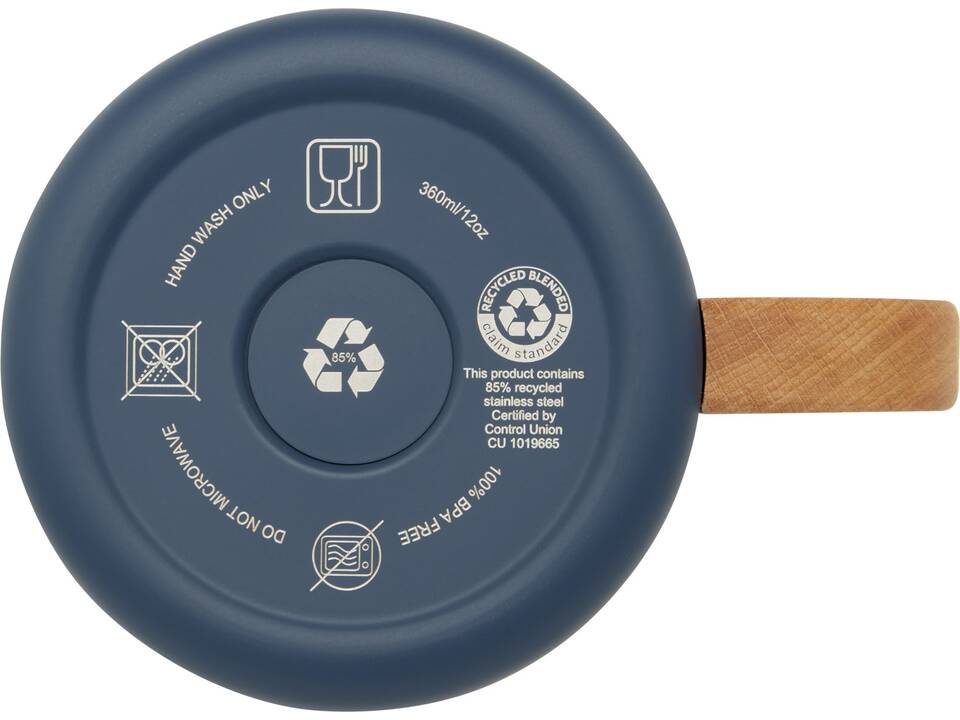 Tasse Bjorn de 360 ml en acier inoxydable recyclé certifiée RCS avec isolation sous vide en cuivre 11