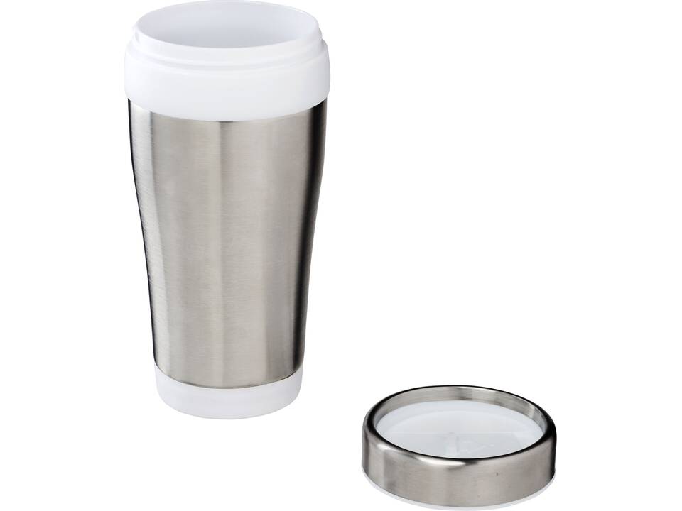 Gobelet avec isolation Elwood de 410 ml en acier inoxydable recyclé certifié RCS 3