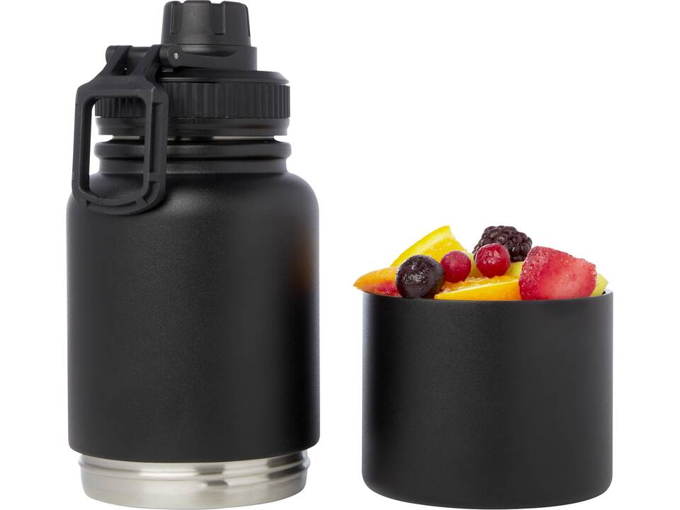 Bouteille de sport Dupeca de 840 ml avec isolation en acier inoxydable certifiée RCS 9