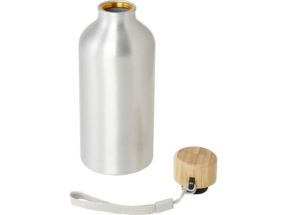 Bouteille d'eau Malpeza de 500 ml en aluminium recyclé certifié RCS avec mousqueton 3
