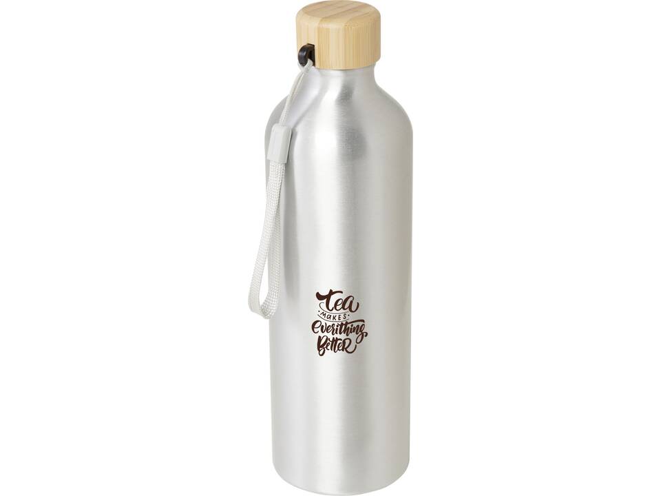 Bouteille d'eau Malpeza de 770 ml en aluminium recyclé certifié RCS 1