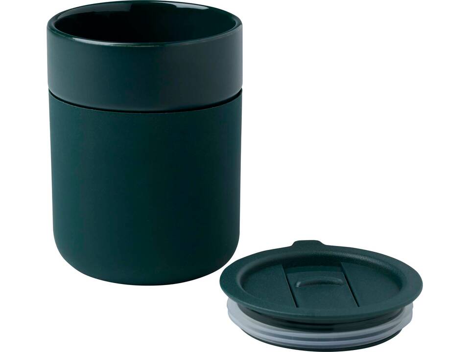Gobelet en céramique Java de 330 ml avec revêtement en silicone et couvercle en plastique 15